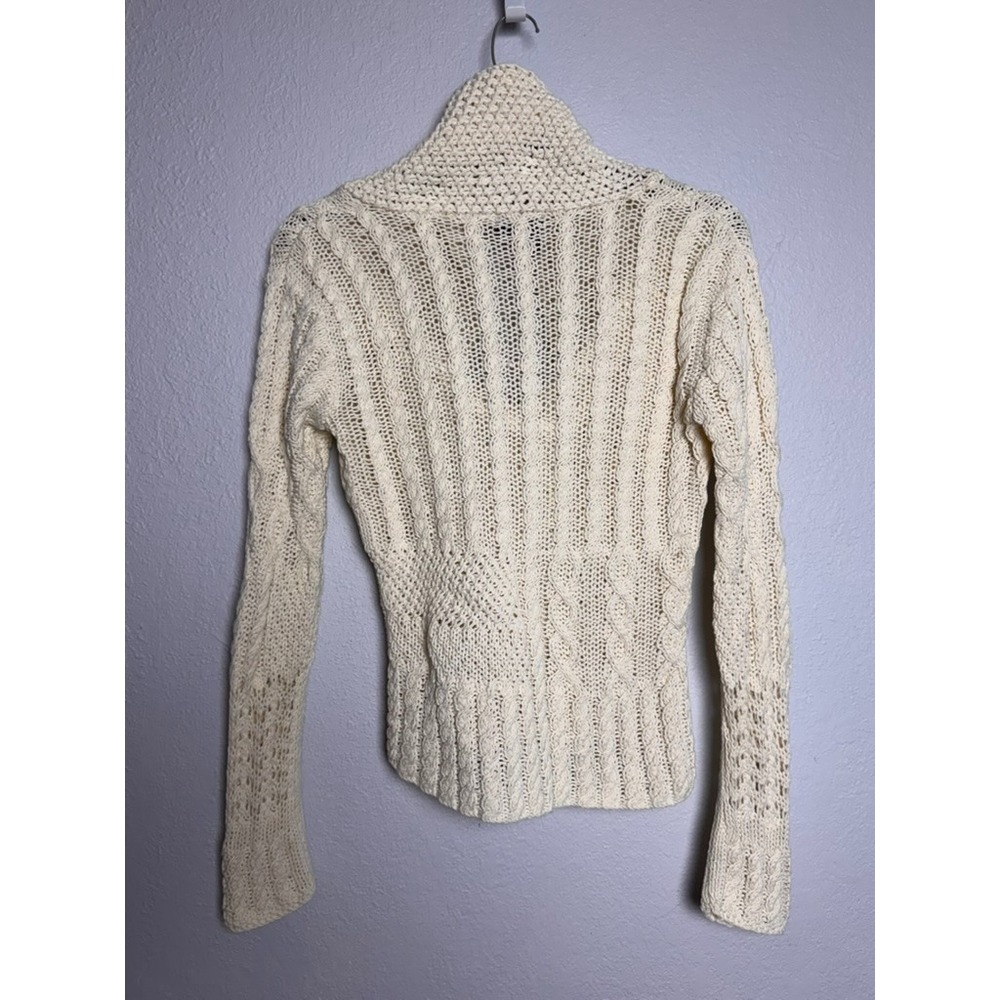 Sisters Sweater‎ Women's L Beige Cable Knit Cottagecore Rory Gilmore Bella Swan - Picture 3 of 8